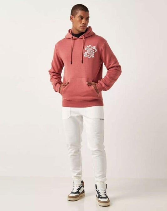 Men’s Comfortable Cotton Hoodie | Tea Pink Style