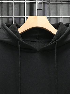 Casual Black Hoodie for Men