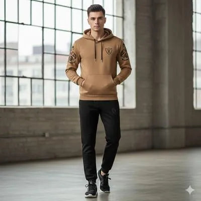 Casual Men’s 2-Piece Hoodie Tracksuit