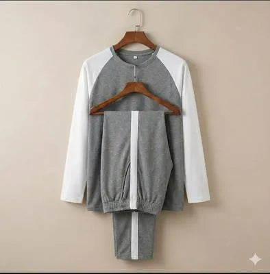 Grey Men’s Fleece Sweatshirt & Jogger Set