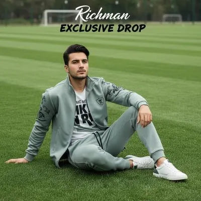 Men’s Casual Fleece Track Suit – Zipper Jacket & Joggers