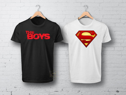Pack of 2 Cotton Jersey Printed T-Shirts for Men