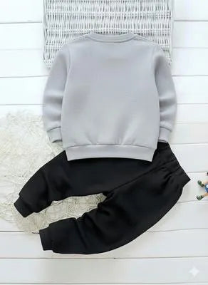 Boys & Girls Printed Fleece Winter Tracksuit Set