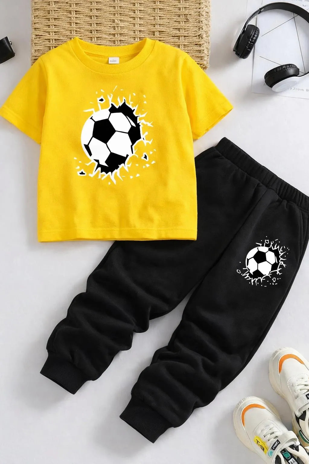 Trendy 2 Pcs Kids Polyester Tracksuit