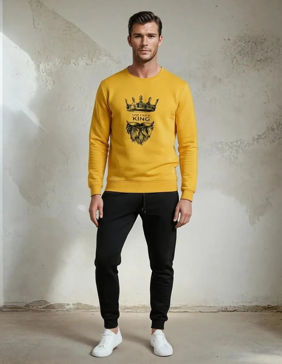 Men’s Polyester Printed King Style Tracksuit