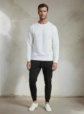 Men’s Polyester Plain Sweatshirt & Trouser Tracksuit