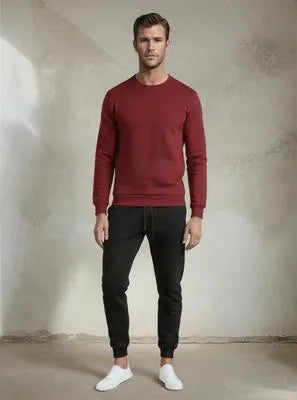 Men’s Polyester Plain Sweatshirt & Trouser Tracksuit
