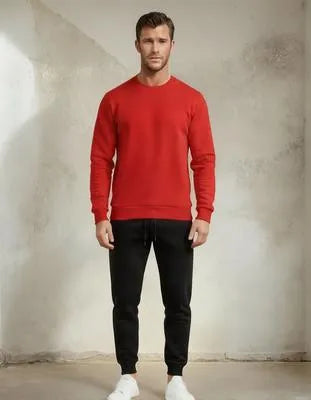 Men’s Polyester Plain Sweatshirt & Trouser Tracksuit
