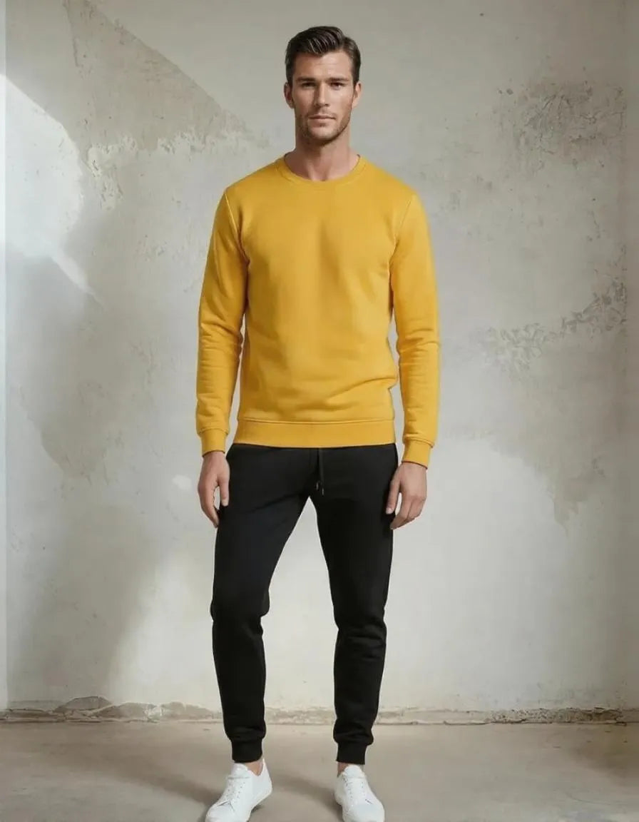 Men’s Polyester Plain Sweatshirt & Trouser Tracksuit