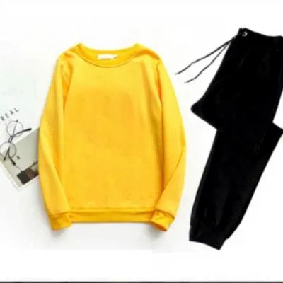 Men’s Polyester Plain Sweatshirt & Trouser Tracksuit