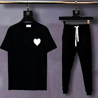 Women’s Black Printed Tracksuit