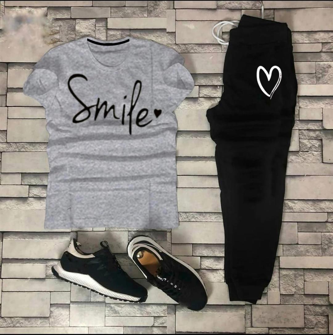 Casual Women’s 2-Pcs Printed Cotton Tracksuit