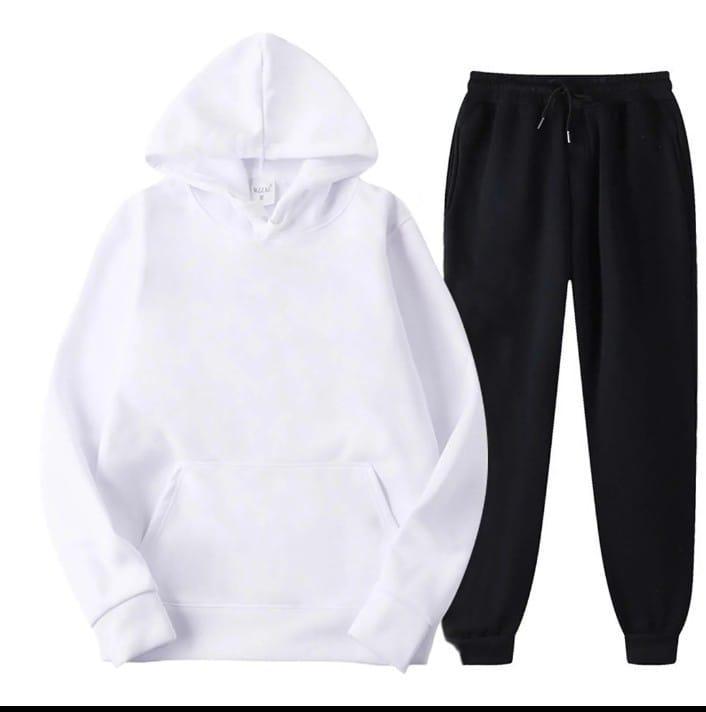 Fleece Printed Hoodie Tracksuit