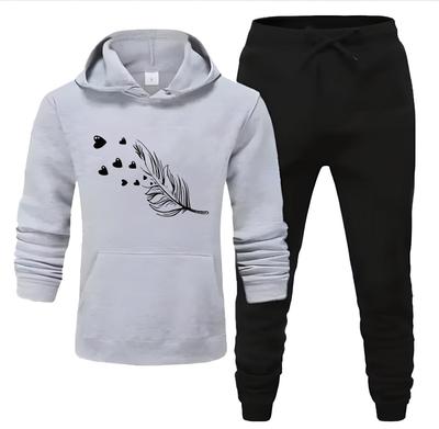Women’s 2-Pcs Fleece Hoodie Tracksuit