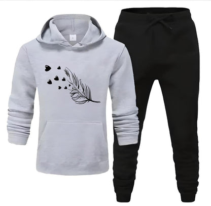 Women’s 2-Pcs Fleece Hoodie Tracksuit
