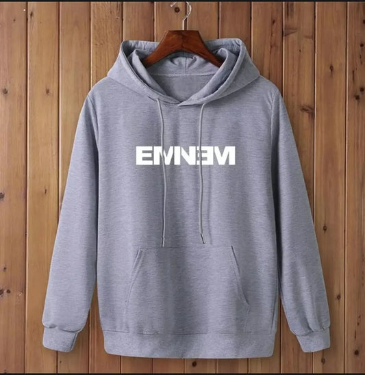 Trendy Men’s Grey Printed Hoodie |