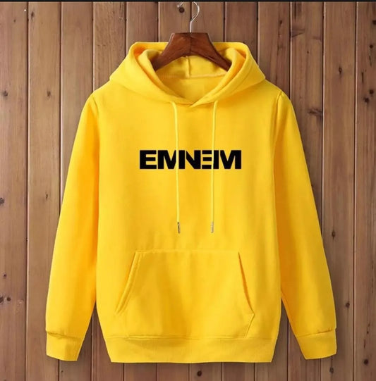 Premium Yellow Printed Hoodie for Men