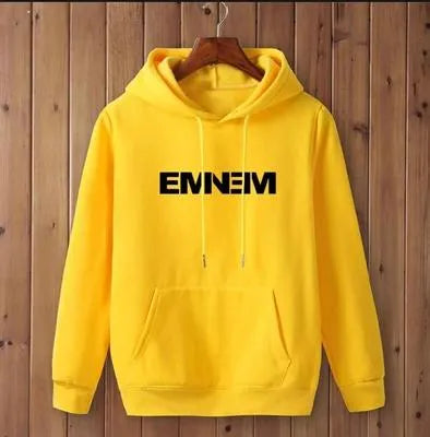 Premium Yellow Printed Hoodie for Men
