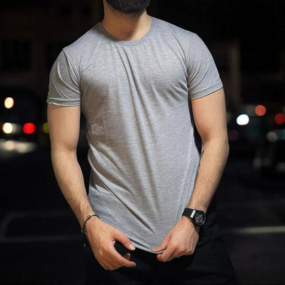 Men’s Plain White Jersey Round Neck T-Shirt