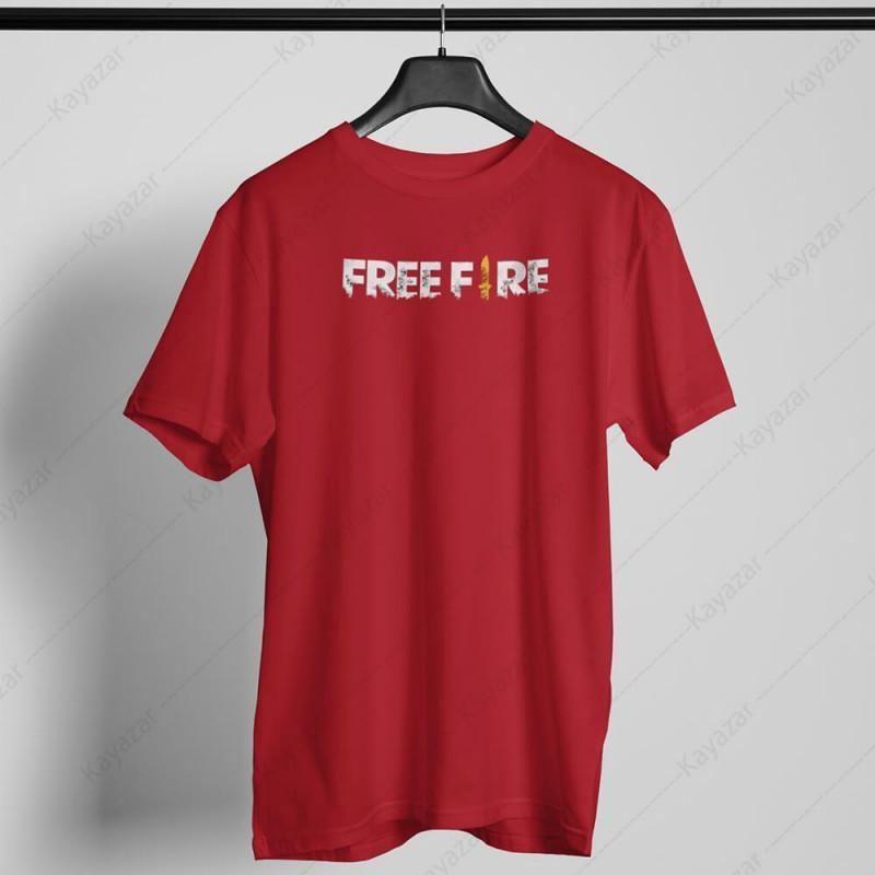 Free Fire Cotton Jersey Printed Round Neck T-Shirt