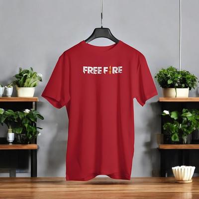 Free Fire Cotton Jersey Printed Round Neck T-Shirt