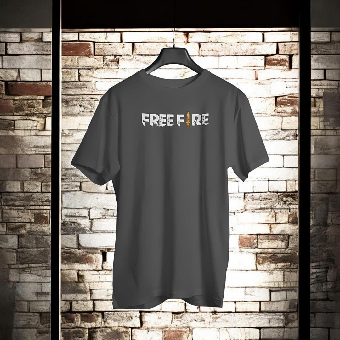 Free Fire Cotton Jersey Printed Round Neck T-Shirt