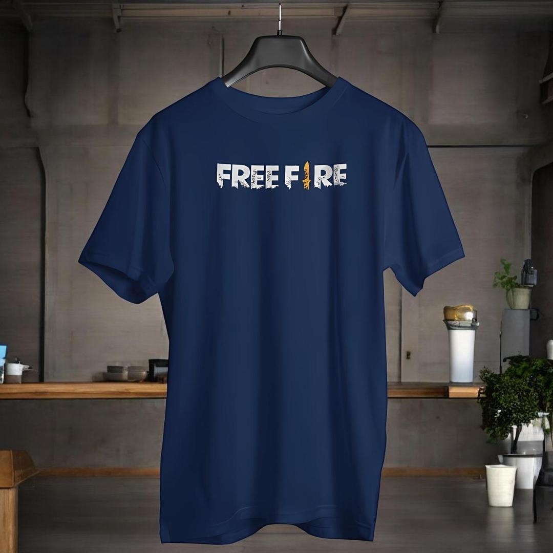 Free Fire Cotton Jersey Printed Round Neck T-Shirt