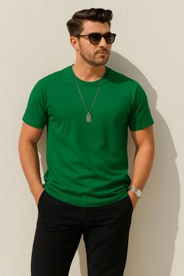 Green Cotton T-Shirt – Men’s Regular Fit