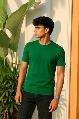 Green Cotton T-Shirt – Men’s Regular Fit