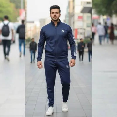 Comfortable Men’s Plain Fleece Tracksuit