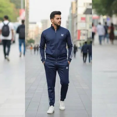 Comfortable Men’s Plain Fleece Tracksuit