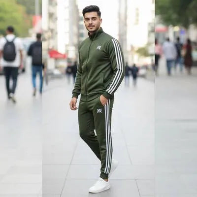 Comfortable Men’s Plain Fleece Tracksuit