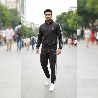Comfortable Men’s Plain Fleece Tracksuit