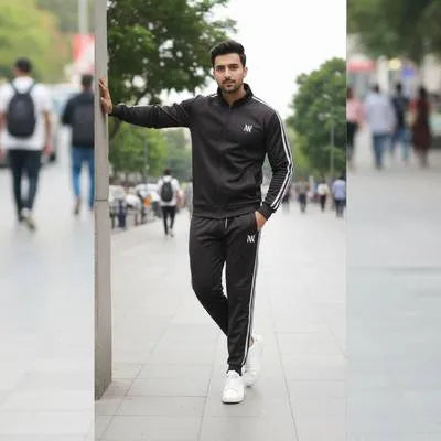 Comfortable Men’s Plain Fleece Tracksuit