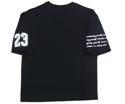 Men’s Black Cotton Jersey Printed T-Shirt – Half Sleeves