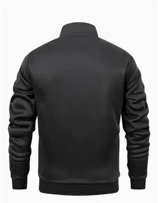 Black Men’s Plain Fleece Zipper Track Suit – Casual & Sportswear