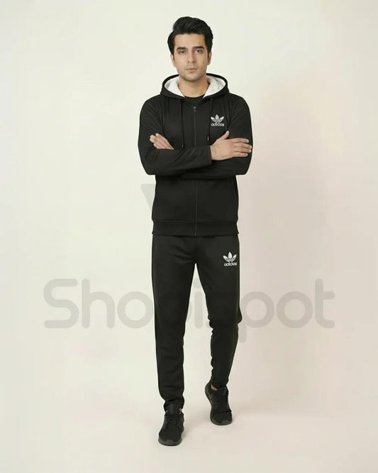 Winter Fleece Hoodie Tracksuit