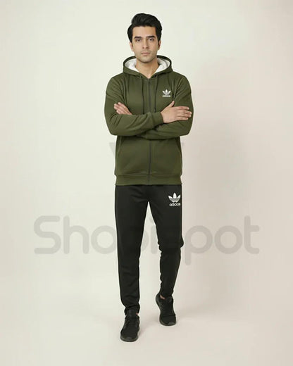 Winter Fleece Hoodie Tracksuit