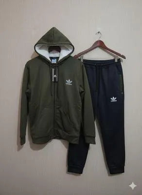 Winter Fleece Hoodie Tracksuit