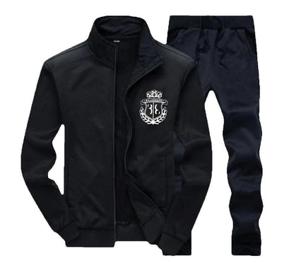 Polyester Plain Zipper Tracksuit