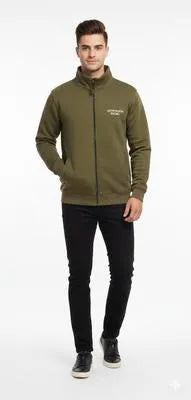 Men’s Maroon Cotton Fleece Zipper Hoodie – Branded