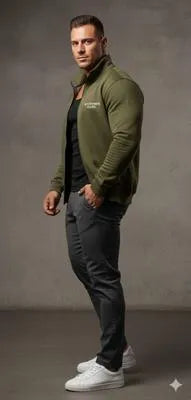 Men’s Maroon Cotton Fleece Zipper Hoodie – Branded