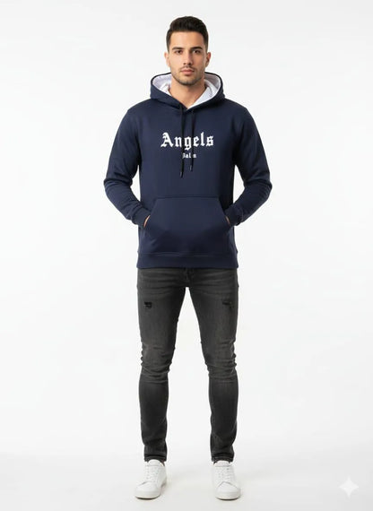Men’s Blue Embroidered Hoodie