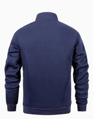 Blue Men’s Fleece Zipper Track Suit with T-Shirt