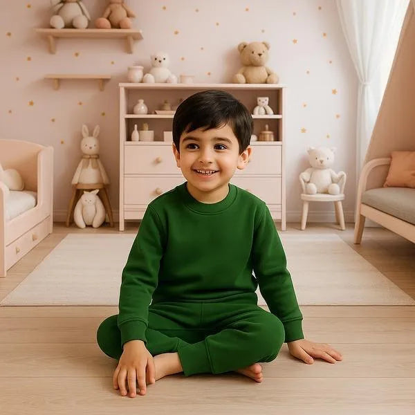 Affordable Kids Plain Fleece Winter Tracksuit