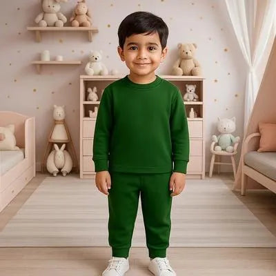Affordable Kids Plain Fleece Winter Tracksuit