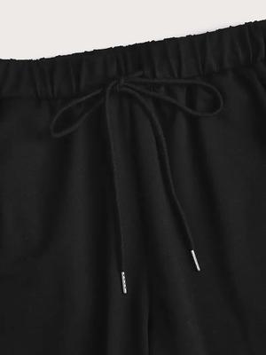 Women's Stitched Fleece Printed Sweatshirt Tracksuit