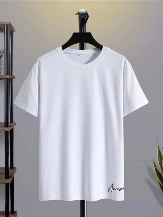 Plain Polyester T-Shirt for Men – Comfortable & Stylish