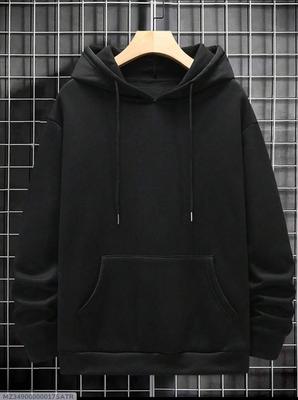 Casual Black Hoodie for Men