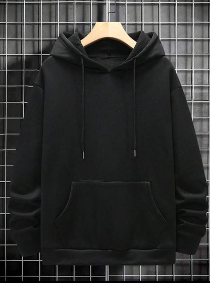 Casual Black Hoodie for Men